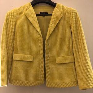 lime green/yellow textured blazer / size 00p